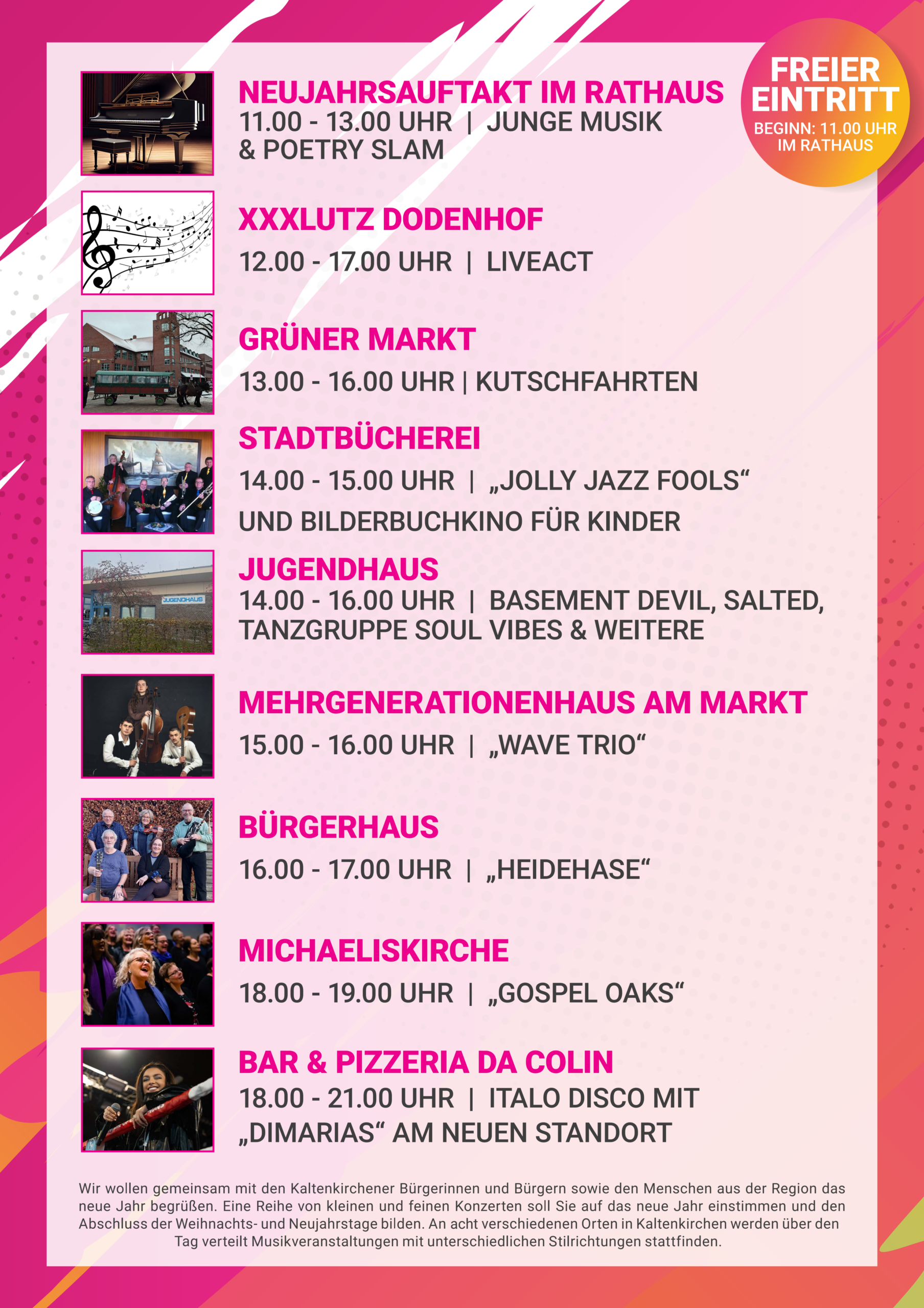 Zeitlicher Ablaufplan der AufTakt Veranstaltung 2026