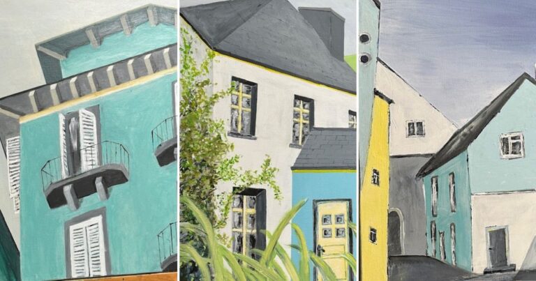 Auswahl von 3 Acrylmalereien von Birgit Asmussen